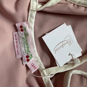 Bonpoint Swimsuit fits 3-6M, labeled as 12m